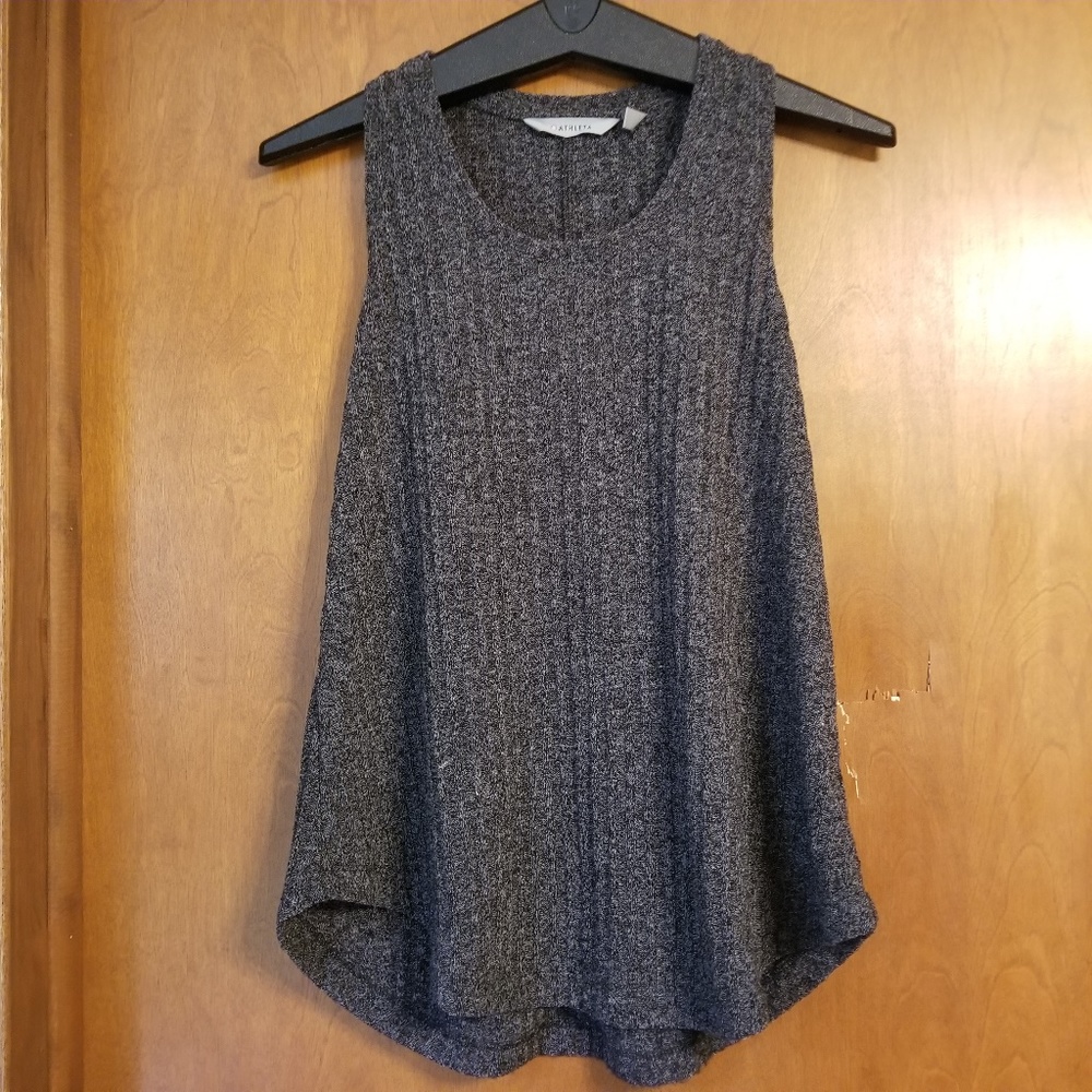 🔮Athleta Grey Heathered Ribbed Tiburon Tank XS